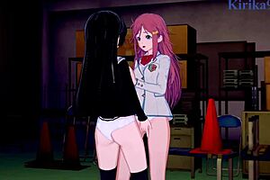 Marika Kato and Chiaki Kurihara Intense Lesbian Play Futanari Sex Bodacious Space Pirates Hentai