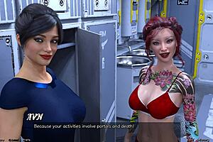 3D anime MILF with big boobs in space adventure