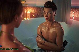 A wife and stepmother are relaxing together