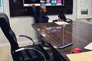 The cuckold and the submissive engage in public blowjob action