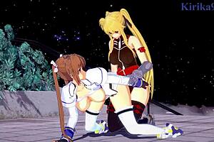 i love watching fate and nanoha in futanari lesbian sex