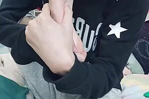 Slim Gay Teen Sucks His Sexy Feet in Foot Fetish Scene.