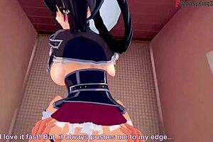 Akeno guards the door while I fuck Kuroka in this DXD NTR fantasy hentai!