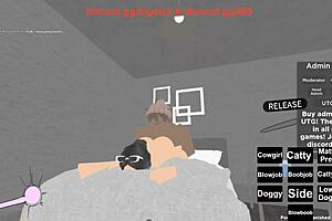 Roblox porn with deepthroat action and boobjob