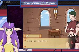 Azula showers in Avatar's Four Elements Trainer, her muscular body rough and pregnant with desire.