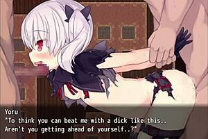 Bound sex game with toys in anime bondage