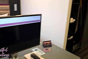 Sharing a bed with seductive mature milf stepmom in homemade setting