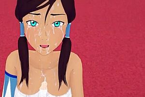 Wow! The Avatar Korra Delivers a Perfect Blowjob!