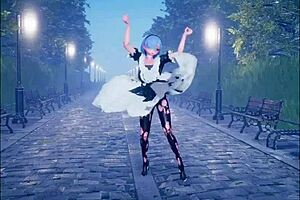 i watch this cute anime girl dance and get fucked part 2