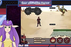 Azula showers in Avatar's Four Elements Trainer, her muscular body rough and pregnant with desire.