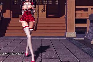 reim touhou pinkcat 3d cartoon encounter