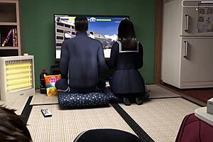 Japanese Teen 18+ Feels Passion In Threesome With Friend And Stepbrother