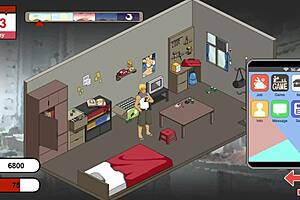 i'm playing hentai game handyman legend part 2, watching another cheating wife with big boobs get fucked