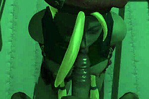3D animated Cammy from Street Fighter in hentai style