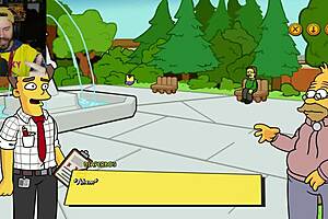 The Simpsons Game Burns Mansion Parody