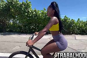 Young couple enjoys public sex with a hot African babe