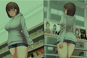 Night walk where she desires to be an exhibitionist