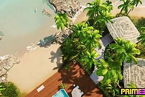 Deep tissue massage animation futanari foursome by prime3dx