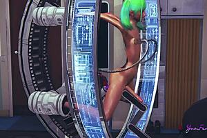 Smash into 3D Yaoi Femboy Ash on a Wild Sex Machine Ride