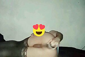 analwhore sofiblack, all crossdressed in lingerie, really enjoys that dildo in doggystyle