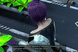 3D animated game with an emo character and a fat girl with big boobs
