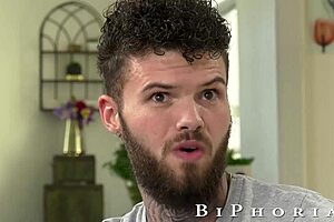 biphoria redhead sneaks away from husband for big cock mmf threesome