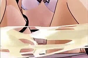 Hey, check this wild cartoon striptease with ripped clothes! So hot! 🔥