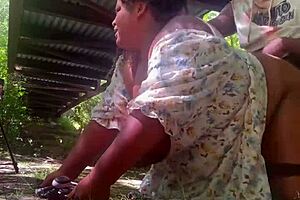 fucking under the public park bridge with big tits and ass on display