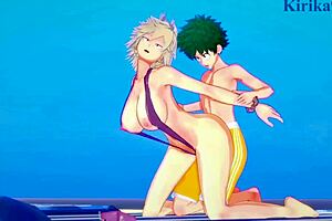 Himiko Toga And Mitsuki Bakugo Intense Sex With Izuku Midoriya!