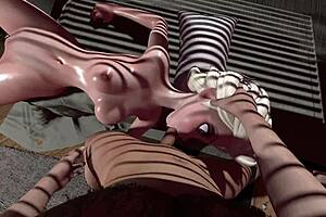 steamy cartoon with elza l in uncensored 3d sfm hentai.