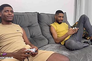 Well-Endowed Cousins Engage In Gay Blowjob Action