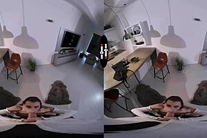 dark room vr experience with josephine the scandal girl in brunette pov scene