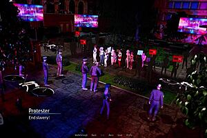 A traveler explores the harem hotel game