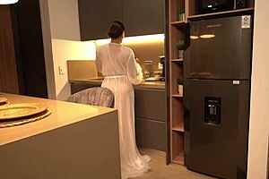 Masked Thief Enters Mariana Martix's House And Receives Her Big Tits