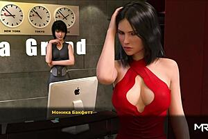 In the men's toilet, he inserts his cock into her pussy