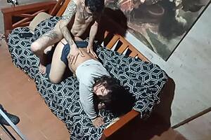 this wild couple gets into hard oral and anal on the couch. they don’t hold back!