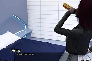 stranded in space, going down on a married black milf bride in this wild game