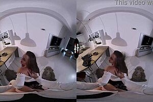 dark room vr experience with josephine the scandal girl in brunette pov scene