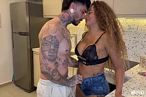 Bruninha the sexy surfer babe gets fucked in the kitchen - teaser collab