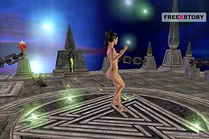 indian teen girl in 3d cartoon takes sexy positions. she explores her desires fully.