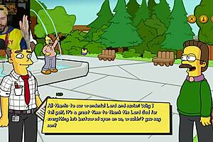 The Simpsons Game Burns Mansion Parody