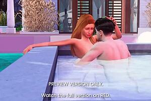 Hot tub romance - 3d hentai - preview version. Oh, it's so naughty in the jacuzzi!