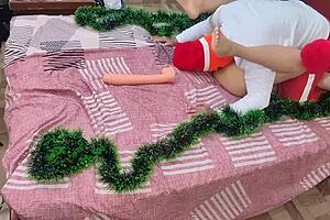 Sucking my big ass stepmom's pussy and ass for Christmas! Homemade hentai fun.