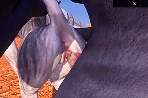 alpha wolf devours the delicious she-wolf in wild life adventure