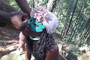 Jungle Walk Turns Into a Wild Ebony Threesome With Deep Action