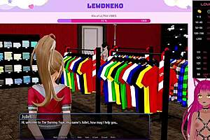 Vtuber Lewdneko Plays Harem Hotel Part 22, Featuring Blowjob And Vibrator Scenes