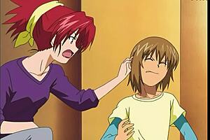 in this hentai, the pervert gets a teasing footjob from the chikan story