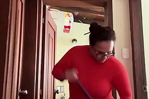 so, my cute milf neighbor's just chilling in the bathroom