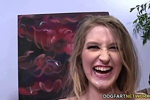 Summer Carter Teased by Three Huge Black Cocks