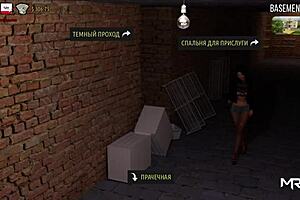 In the men's toilet, he inserts his cock into her pussy